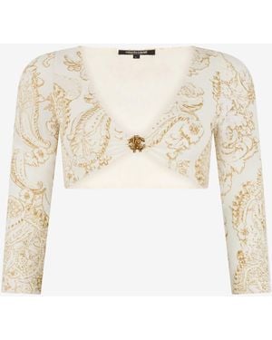 Roberto Cavalli Ornamental Print Top - Natural