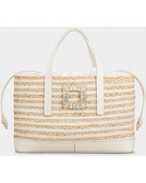 Roger Vivier Viv' Skate Shopping Bag - Natural