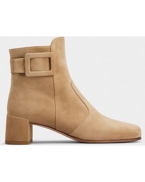 Roger Vivier Polly Booties - Natural