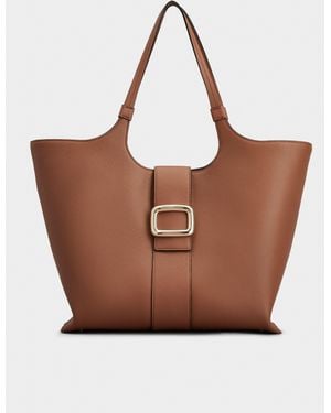 Roger Vivier Viv Choc Medium Shopping Bag Natural Coloured