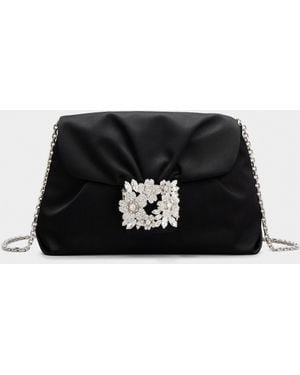 Roger Vivier Efflorescence Mini Clutch - Black