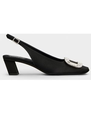 Roger Vivier Belle Vivier Slingback Court Shoes - Black