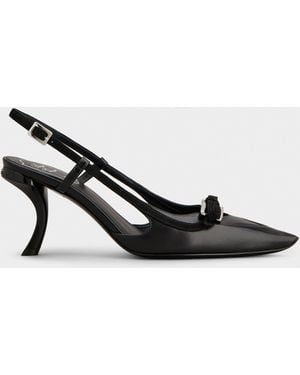 Roger Vivier Virgule Slingback Court Shoes - Black