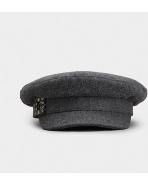 Roger Vivier Broche Vivier Sailor Cap - Gray