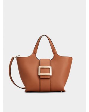 Roger Vivier Belle Vivier Mini Shopping Bag - Brown