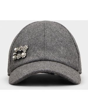 Roger Vivier Efflorescence Baseball Cap - Grey