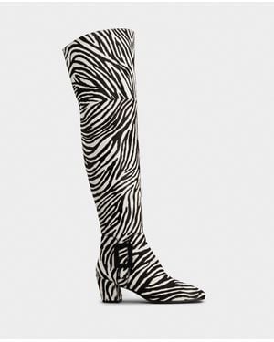 Roger Vivier Choc Cuissard Boots - White