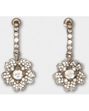 Roger Vivier Efflorescence Earrings - White