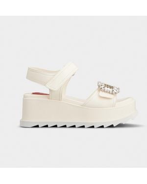 Roger Vivier Sandales Compensées Slidy Viv' - Neutre