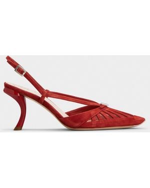 Roger Vivier Virgule D'Orsay Court Shoes - Red