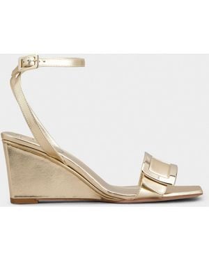 Roger Vivier Belle Vivier Wedge Sandals - Natural