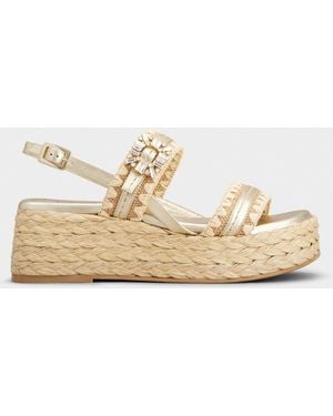 Roger Vivier Wedge Sandals - Natural