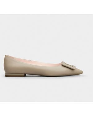 Roger Vivier Bailarina gommettine en piel - Neutro