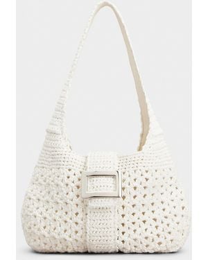 Roger Vivier Belle Vivier Medium Hobo Bag - White
