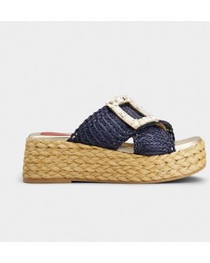 Roger Vivier Mules Compensées - Bleu