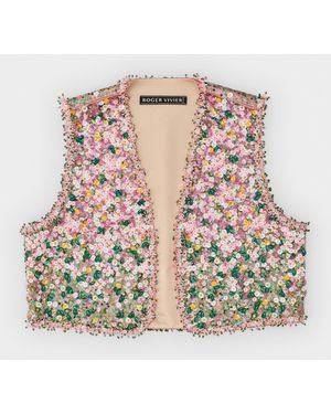 Roger Vivier Waistcoat With Sequins - White