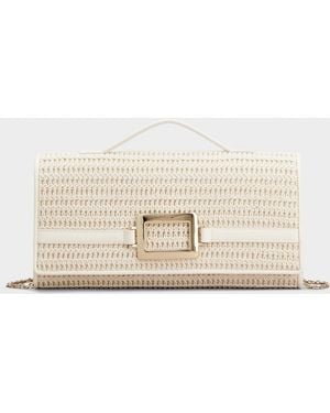 Roger Vivier Belle Vivier Clutch - Natural