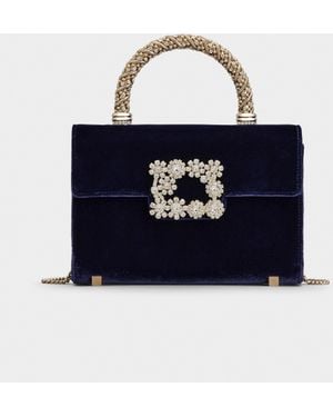 Roger Vivier Jewel Efflorescence Mini Bag - Blue