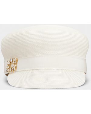 Roger Vivier Broche Vivier Sailor Hat - White