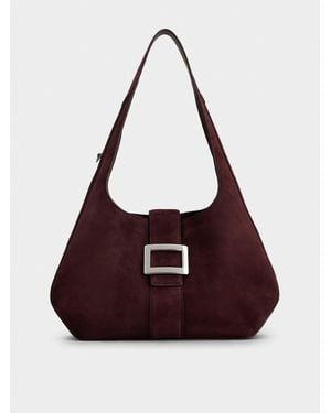 Roger Vivier Belle Vivier Medium Hobo Bag - Purple