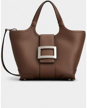 Roger Vivier Belle Vivier Mini Shopping Bag - Brown