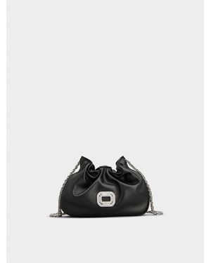 Roger Vivier Pilgrim Micro Bag - Black