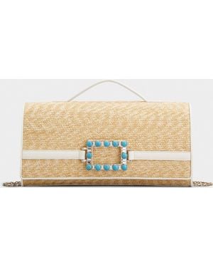 Roger Vivier Belle Vivier Clutch - Natural