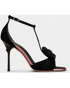 Roger Vivier Goatskin Heeled Sandals - White