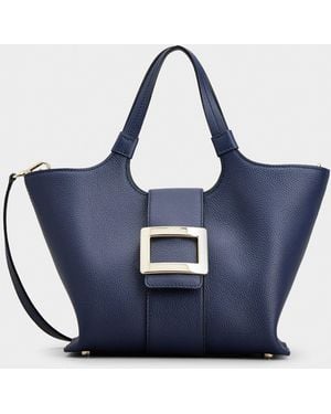 Roger Vivier Belle Vivier Mini Shopping Bag - Blue