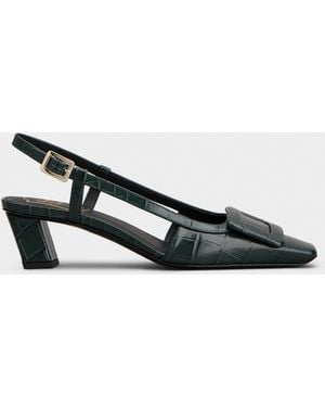 Roger Vivier Belle Vivier Slingback Court Shoes - White