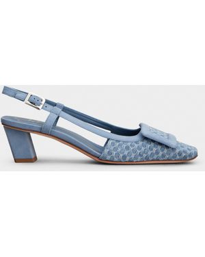 Roger Vivier Belle Vivier Slingback Court Shoes - Blue