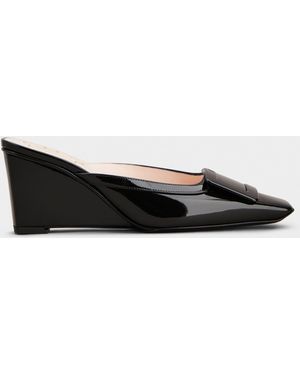 Roger Vivier Belle Vivier Wedge Mules - White