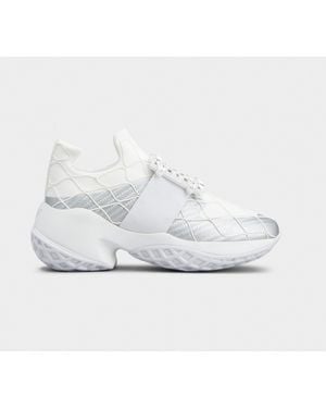 Roger Vivier Viv' Run Technical Lacquered Buckle Trainers - White