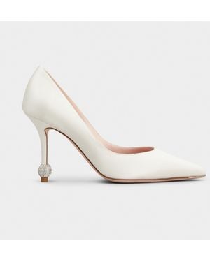 Roger Vivier Jewel Heel Court Shoes - White