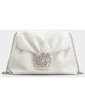 Roger Vivier Efflorescence Mini Bag With Sequins - White