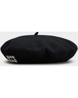 Roger Vivier Efflorescence Beret - Black