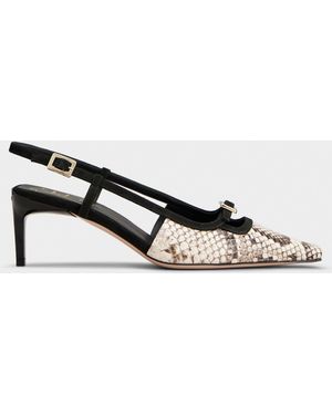 Roger Vivier Viv' Canard Slingback Court Shoes - White