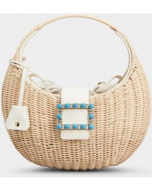 Roger Vivier Belle Vivier Hobo Bag - Natural
