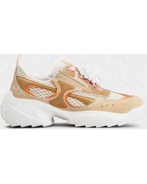 Roger Vivier Viv' On The Run Trainers - Natural