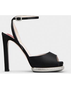 Roger Vivier Viv' Choc Platform Sandals - White