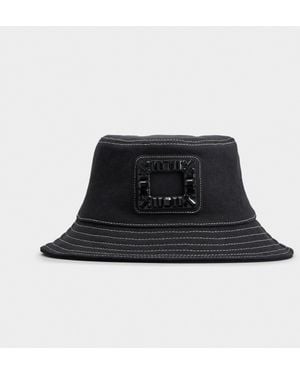 Roger Vivier Gorro pescador viv' skate en denim - Negro