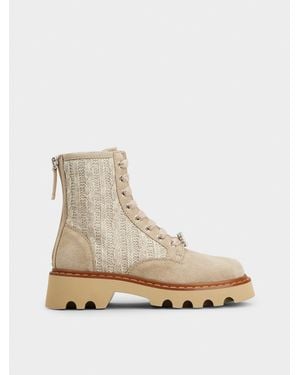 Roger Vivier Viv' Rangers Truck Booties - Natural