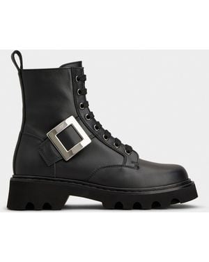 Roger Vivier Viv' Rangers Truck Booties - Black
