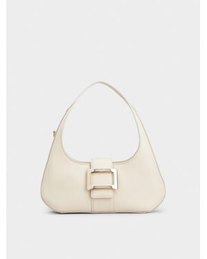 Roger Vivier Belle Vivier Hobo Bag - Natural
