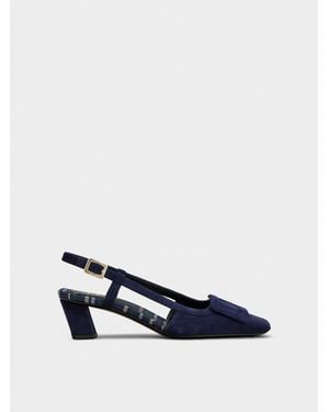 Roger Vivier Belle Vivier Slingback Court Shoes - Blue