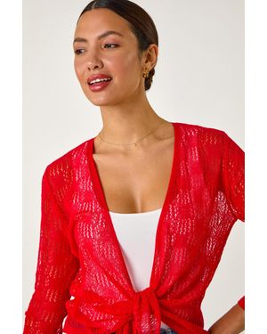 Roman Textured Light Knit Shrug