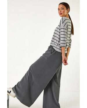 Roman Baby Corduroy Wide Leg Trousers - Grey