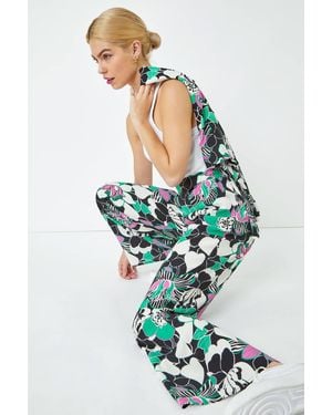 D.u.s.k Floral Wide Leg Trousers - Blue