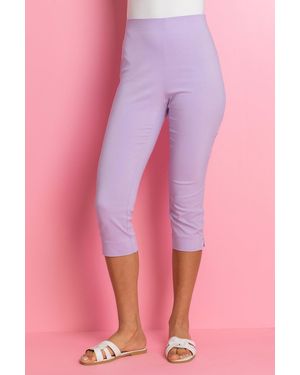 Roman Cropped Stretch Trouser - Purple