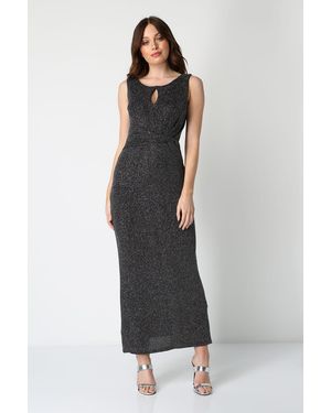 Roman Glitter Maxi Dress - Metallic